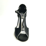 Carica immagine nella Galleria, Wishdance Fascino - Scarpa da Donna in Pelle Nera e Lurex Argento
