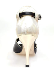 Carica immagine nella Galleria, Wishdance Fascino - Scarpa da Donna in Pelle Nera e Lurex Oro
