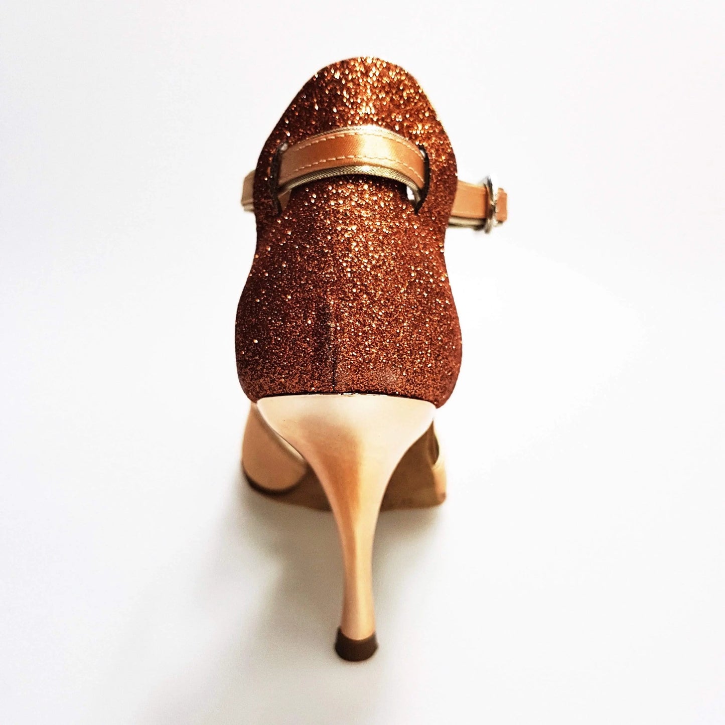 Scarpa donna Wishdance ELIDE (401) in raso seta carne e glitter tan, con design elegante e dettaglio brillante.