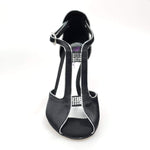 Carica immagine nella Galleria, Wishdance Fascino - Scarpa da Donna in Raso Nero e Lurex Argento
