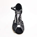 Load image into Gallery viewer, Wishdance Fascino - Scarpa da Donna in tessuto Fiorato Silver e Lurex Nero
