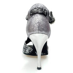 Carica immagine nella Galleria, Wishdance Fascino - Scarpa da Donna in tessuto Fiorato Silver e Tallone in Glitter CDF
