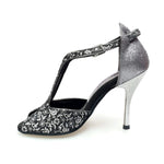 Carica immagine nella Galleria, Wishdance Fascino - Scarpa da Donna in tessuto Fiorato Silver e Tallone in Glitter CDF
