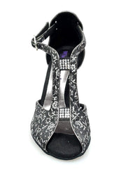 Carica immagine nella Galleria, Wishdance Fascino - Scarpa da Donna in tessuto Fiorato Silver e Tallone in Glitter CDF
