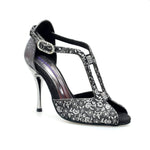 Carica immagine nella Galleria, Wishdance Fascino - Scarpa da Donna in tessuto Fiorato Silver e Tallone in Glitter CDF
