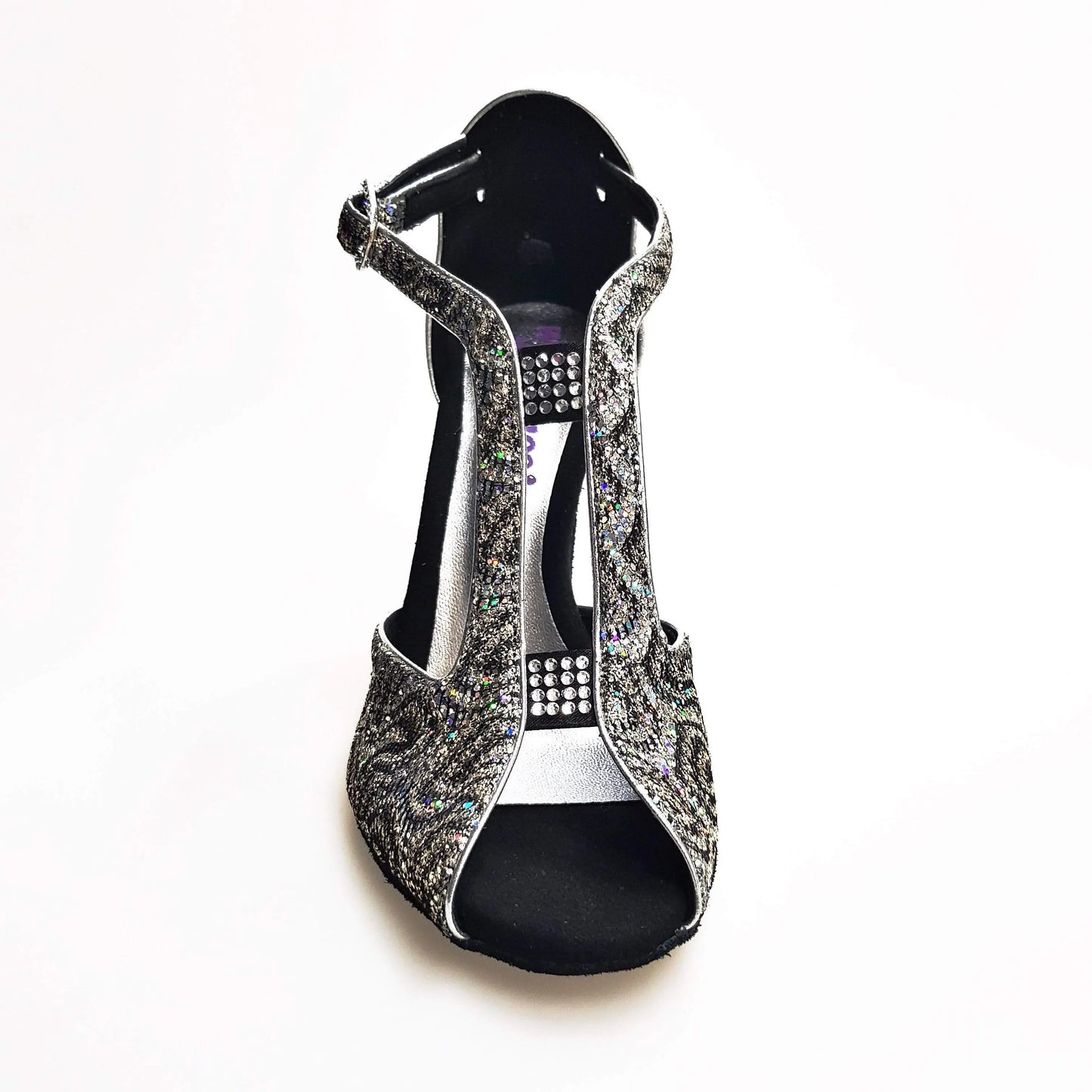 Scarpa da donna Wishdance Fascino (401) in tessuto lace e lurex argento, elegante e brillante per occasioni speciali