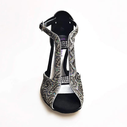Scarpa da donna Wishdance Fascino (401) in tessuto lace e lurex argento, elegante e brillante per occasioni speciali