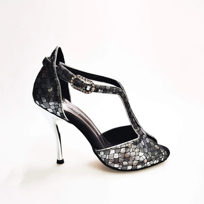 Scarpa da donna Wishdance Fascino (401) in tessuto con motivo a scale, modello CDF, elegante e comoda per ogni occasione.