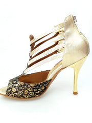 Carica immagine nella Galleria, Wishdance Lussuria - 779 Fiorato Veneziano Oro con Tallone in Lurex Oro
