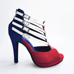 Load image into Gallery viewer, Wishdance Lussuria - Scarpa da Donna in Camoscio stile Cubana con Tacco a Spillo e Plateau
