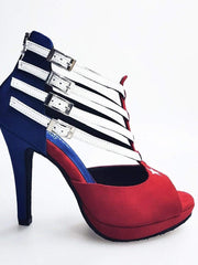 Load image into Gallery viewer, Wishdance Lussuria - Scarpa da Donna in Camoscio stile Cubana con Tacco a Spillo e Plateau
