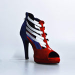 Load image into Gallery viewer, Wishdance Lussuria - Scarpa da Donna in Camoscio stile Cubana con Tacco a Spillo e Plateau
