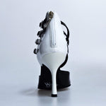 Load image into Gallery viewer, Wishdance Lussuria - Scarpa da Donna in Vernice Nera e Bianca con Tacco a Rocchettino
