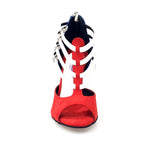 Load image into Gallery viewer, Lussuria (779) - Dance Shoes in Suede with Cuban Colors and Slim Heel
