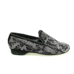 Load image into Gallery viewer, Wishdance Mocassino Viper Nero in Camoscio Nero Swarovski neri e miniborchie
