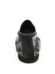 Carica immagine nella Galleria, Wishdance Mocassino Viper Nero in Camoscio Nero Swarovski neri e miniborchie
