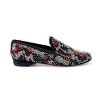 Load image into Gallery viewer, Wishdance Mocassino Viper Rosso Camoscio Nero
