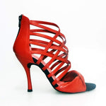 Load image into Gallery viewer, Wishdance Sandalo alto da Donna in Pelle Rossa
