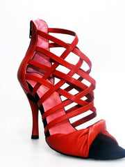 Carica immagine nella Galleria, Wishdance Sandalo alto da Donna in Pelle Rossa
