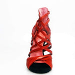 Load image into Gallery viewer, Wishdance Sandalo alto da Donna in Pelle Rossa
