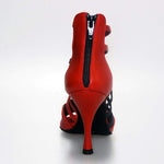 Load image into Gallery viewer, Wishdance Sandalo da Donna in Pelle Rossa e Nera
