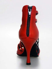 Load image into Gallery viewer, Wishdance Sandalo da Donna in Pelle Rossa e Nera
