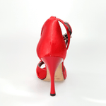 Load image into Gallery viewer, Wishdance Sandalo In Raso Rosso con inserto strassato e Tacco a Spillo
