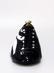 Load image into Gallery viewer, Wishdance Savana - Jazz unisex in pelle con fantasia zebrata e punta personalizzata
