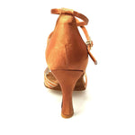 Load image into Gallery viewer, Wishdance Scarpa Basica da donna in Raso Bronzo con Retina e Cinturino doppio sulla Caviglia
