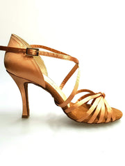 Load image into Gallery viewer, Wishdance Scarpa Basica Da donna in Raso Carne con Fascette con Cinturino Incrociato sul Collo Piede
