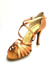 Load image into Gallery viewer, Wishdance Scarpa Basica Da donna in Raso Carne con Fascette con Cinturino Incrociato sul Collo Piede
