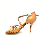 Load image into Gallery viewer, Wishdance Scarpa Basica Da donna in Raso Carne con Fascette con Cinturino Incrociato sul Collo Piede
