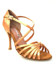 Load image into Gallery viewer, Wishdance Scarpa Basica Da donna in Raso Carne con Fascette con Cinturino Incrociato sul Collo Piede
