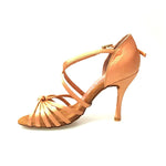 Load image into Gallery viewer, Wishdance Scarpa Basica Da donna in Raso Carne con Fascette con Cinturino Incrociato sul Collo Piede
