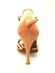 Load image into Gallery viewer, Wishdance Scarpa Basica Da donna in Raso Carne con Fascette con Cinturino Incrociato sul Collo Piede
