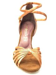 Carica immagine nella Galleria, Wishdance Scarpa basica da Donna in raso Carne con fascette e Cinturino doppio sulla caviglia
