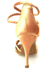 Carica immagine nella Galleria, Wishdance Scarpa basica da Donna in raso Carne con fascette e Cinturino doppio sulla caviglia
