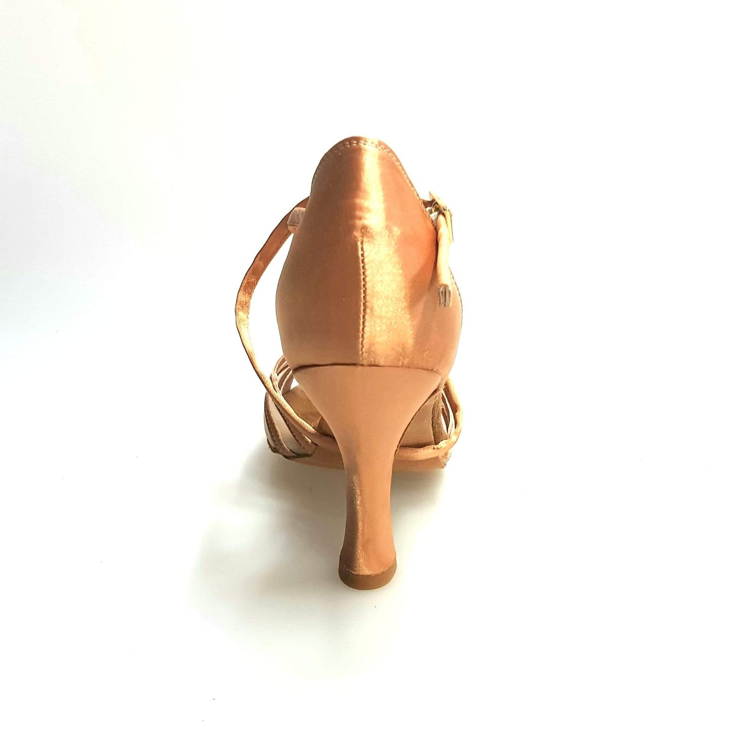 Scarpa donna Wishdance Melany QC in raso carne con retina, cuscino memorex, cinturino incrociato e tacco rocchetto.