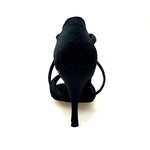 Load image into Gallery viewer, Wishdance Scarpa Basica Da donna in Raso Nero Con Fascette con Cinturino Incrociato sul Collo Piede
