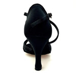 Load image into Gallery viewer, Wishdance Scarpa Basica Da donna in Raso Nero Con Fascette con Cinturino Incrociato sul Collo Piede
