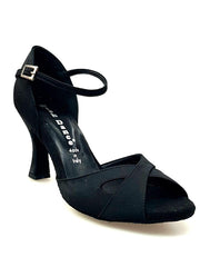 Carica immagine nella Galleria, Wishdance Scarpa Basica da donna in Raso Nero e Cinturino singolo
