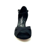 Load image into Gallery viewer, Wishdance Scarpa Basica da donna in Raso Nero e Cinturino singolo
