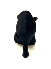 Carica immagine nella Galleria, Wishdance Scarpa Basica da donna in Raso Nero e Cinturino singolo
