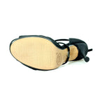 Carica immagine nella Galleria, Wishdance Scarpa Da donna in Raso Nero Cinturino Incrociato sul Collo Piede
