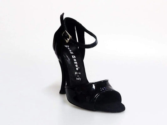 Scarpa da donna Wishdance Asia QA 35B in vernice nera, elegante e di alta qualità, con finiture lucide e stile raffinato