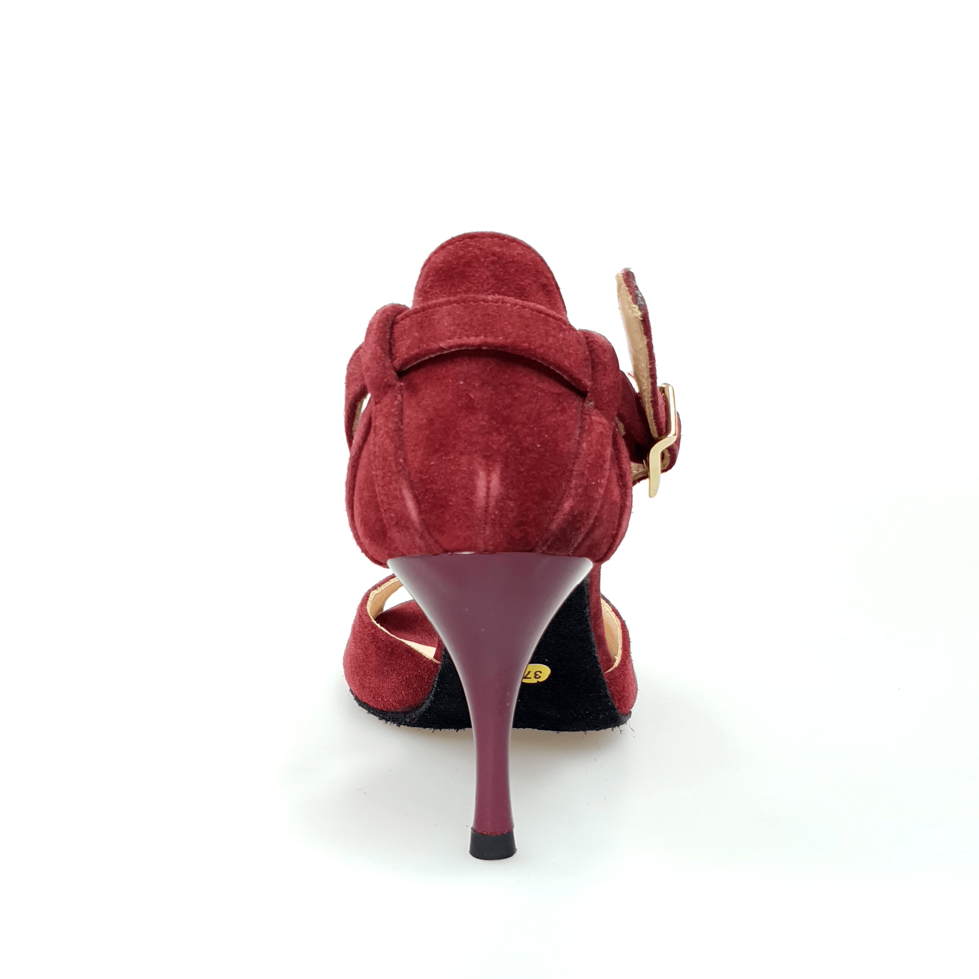 Scarpa in camoscio Bordeaux Outlet con tacco a spillo, design elegante e dettagli raffinati per look sofisticato
