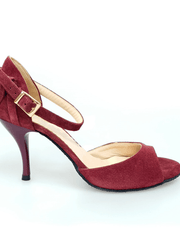 Carica immagine nella Galleria, Wishdance Scarpa in Camoscio Bordeaux con Tacco a Spillo
