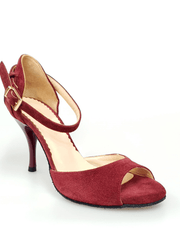 Carica immagine nella Galleria, Wishdance Scarpa in Camoscio Bordeaux con Tacco a Spillo
